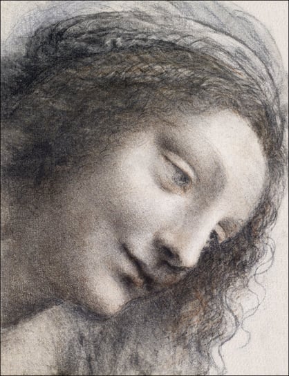 Galeria Plakatu, Plakat, The Head of the Virgin in Three-Quarter View Facing Right, Leonardo Da Vinci, 59,4x84,1 cm Galeria Plakatu