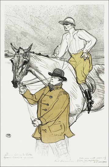 Galeria Plakatu, Plakat, The Jockey Going to the Post, Henri De Toulouse-Lautrec, 29,7x42 cm Galeria Plakatu
