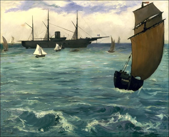 Galeria Plakatu, Plakat, The Kearsarge At Boulogne, Edouard Manet, 40x30 cm Galeria Plakatu