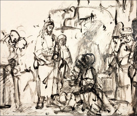 Galeria Plakatu, Plakat, The Meeting of Christ with Martha and Mary after the Death of Lazarus, Rembrandt, 84,1x59,4 cm Galeria Plakatu