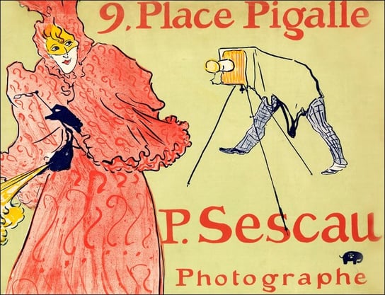 Galeria Plakatu, Plakat, The Photographer Sescau (Le Photographe Sescau), Henri de Toulouse-Lautrec, 29,7x21 cm Galeria Plakatu