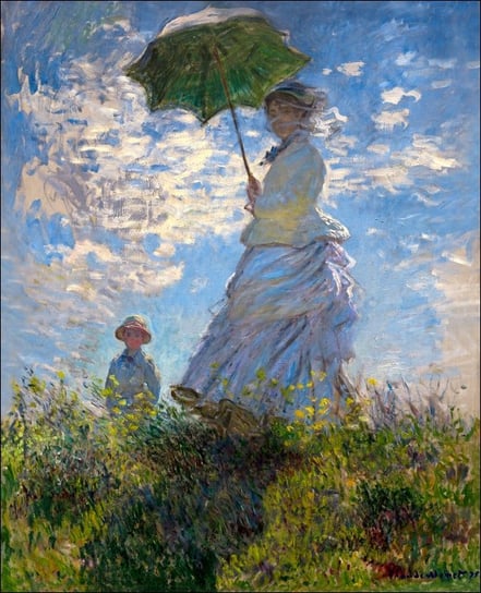 Galeria Plakatu, Plakat, The promenade woman with a parasol, Claude Monet, 21x29,7 cm Galeria Plakatu