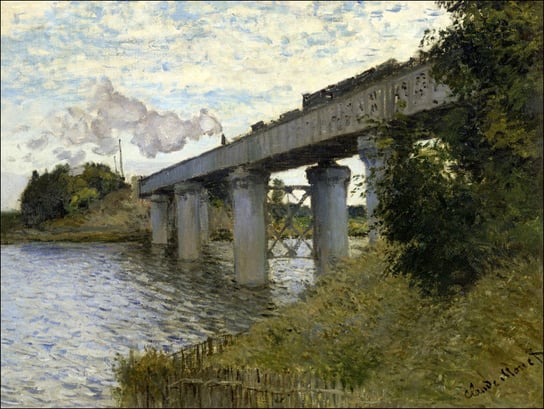 Galeria Plakatu, Plakat, The railroad bridge in argenteuil, Claude Monet, 100x70 cm Galeria Plakatu