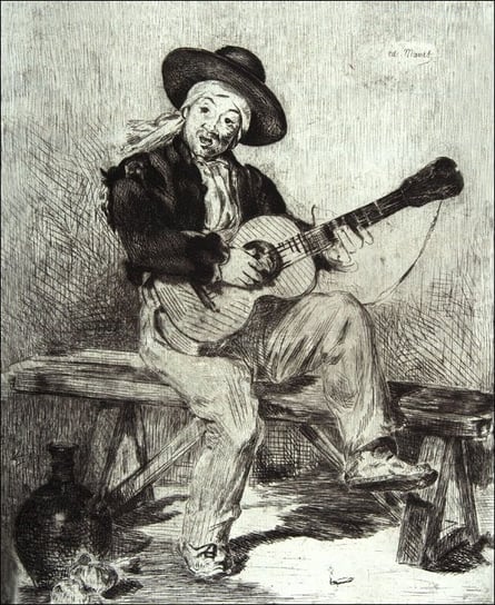 Galeria Plakatu, Plakat, The Spanish Singer (Le Guitarrero), Edouard Manet, 29,7x42 cm Galeria Plakatu