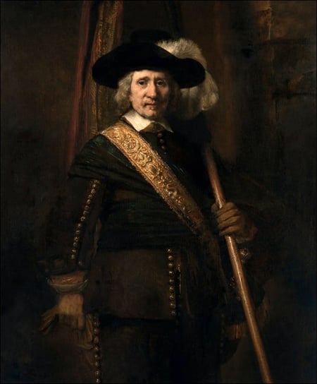 Galeria Plakatu, Plakat, The Standard Bearer (Floris Soop, 1604–1657), Rembrandt, 21x29,7 cm Galeria Plakatu