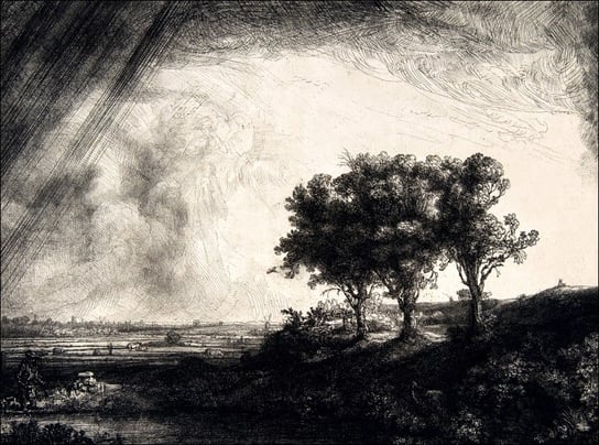 Galeria Plakatu, Plakat, The Three Trees, Rembrandt, 42x29,7 cm Galeria Plakatu