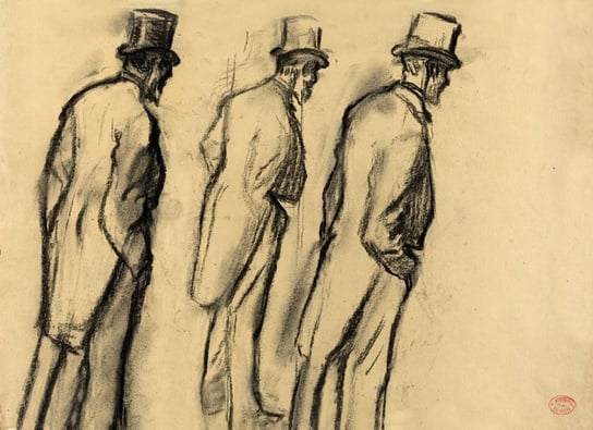 Galeria Plakatu, Plakat, Three Studies Of Ludovic Halévy Standing, Edgar Degas, 29,7x21 cm Galeria Plakatu
