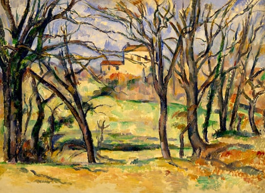Galeria Plakatu, Plakat, Trees And Houses Near The Jas De Bouffan, Paul Cézanne, 29,7x21 cm Galeria Plakatu