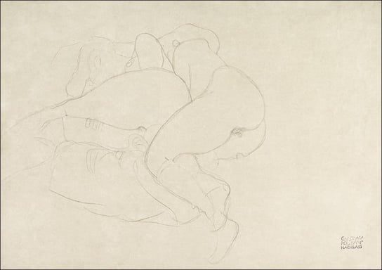 Galeria Plakatu, Plakat, Two Women Friends Reclining, Gustav Klimt, 29,7x21 cm Galeria Plakatu