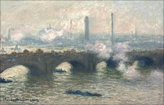 Galeria Plakatu, Plakat, Waterloo Bridge, Gray Day, Claude Monet, 91,5x61 cm Galeria Plakatu