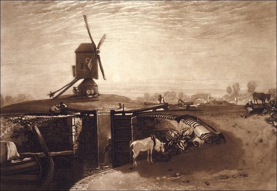 Galeria Plakatu, Plakat, Windmill and Lock (Liber Studiorum, part VI, plate 27), William Turner, 91,5x61 cm Galeria Plakatu