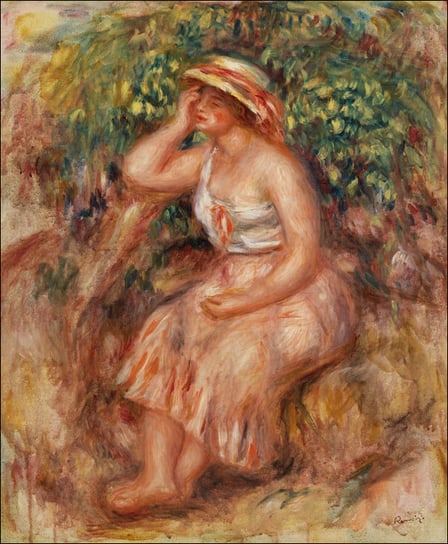 Galeria Plakatu, Plakat, Woman Daydreaming, Pierre-Auguste Renoir, 61x91,5 cm Galeria Plakatu