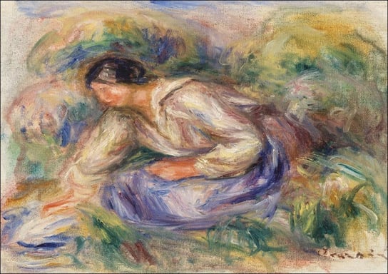 Galeria Plakatu, Plakat, Woman in Blue Skirt, Pierre-Auguste Renoir, 80x60 cm Galeria Plakatu