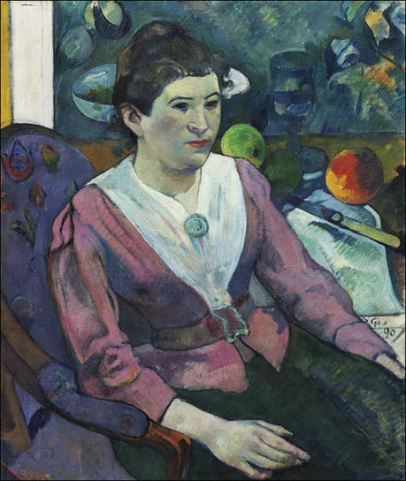 Galeria Plakatu, Plakat, Woman in front of a Still Life by Cézanne, Paul Gauguin, 21x29,7 cm Galeria Plakatu