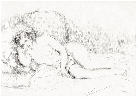 Galeria Plakatu, Plakat, Woman Reclining, to the Left, Pierre-Auguste Renoir, 40x30 cm Galeria Plakatu