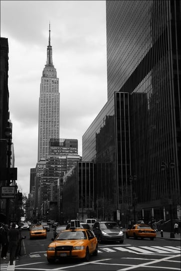 Galeria Plakatu, Plakat, Yellow taxis on 35th street, New York, 40x50 cm Galeria Plakatu