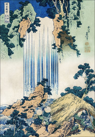 Galeria Plakatu, Plakat, Yoro Waterfall in Mino Province, Hokusai, 20x30 cm Galeria Plakatu