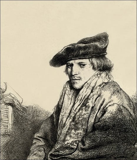 Galeria Plakatu, Plakat, Young Man in a Velvet Cap, Rembrandt, 70x100 cm Galeria Plakatu