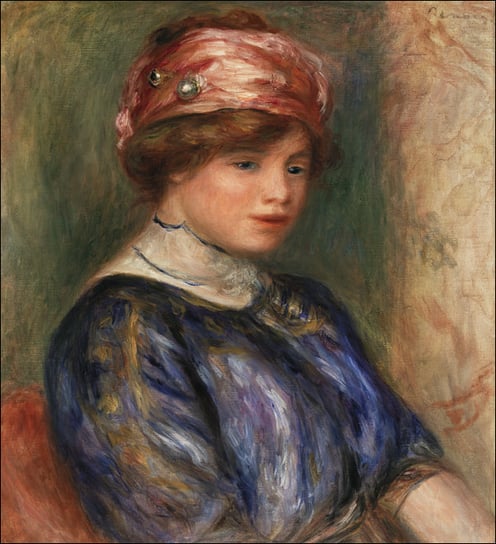 Galeria Plakatu, Plakat, Young Woman in Blue, Bust, Pierre-Auguste Renoir, 40x60 cm Galeria Plakatu