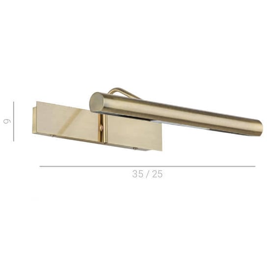 Galeryjka LAMPA ścienna GALLERY MB9920-2B ANT.BRASS Italux kinkiet OPRAWA nad lustro metalowa brąz antyczny ITALUX