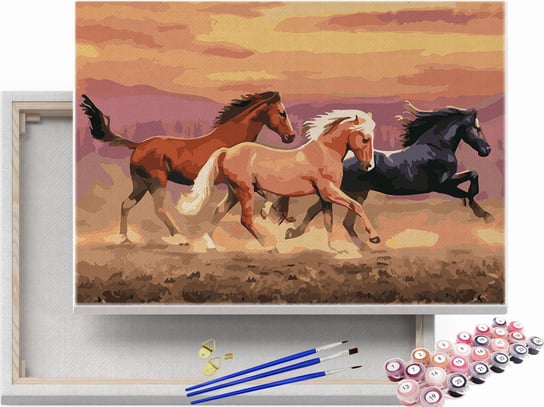 Galopujące konie - Malowanie po numerach Beliart