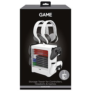 GAME GM32830 Słuchawki, gry i kontrolery obsługują białe PS4-PS5-XBOX Game Technologies