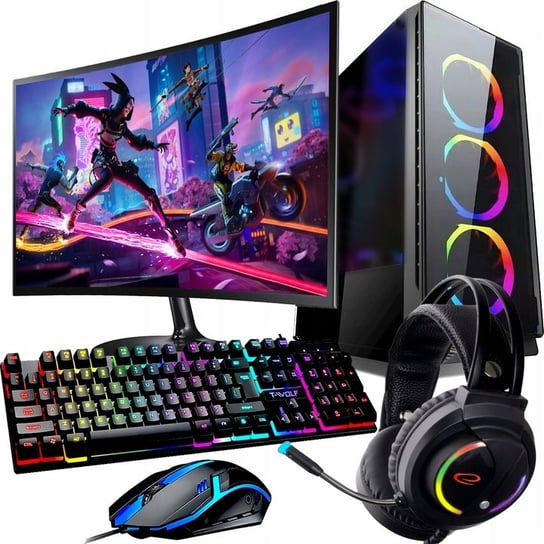 GAMINGOWY ZESTAW CORE i7 3,4GHZ 16GB 512 SSD WINDOWS 10 KOMPUTER DO GIER PC Komtek