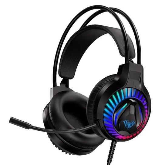 Gamingowy zestaw słuchawkowy Aula S605 z funkcją Noise-Off, sterowniki 50 mm, kabel 2 m, 2 x audio/mikrofon 3,5 mm + USB RGB LED, czarny Aula Gaming