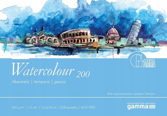GAMMA Watercolour 200g blok do akwareli 12,5x18 Gamma