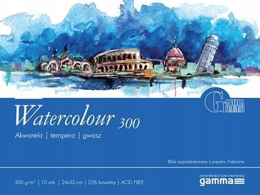 GAMMA WATERCOLOUR Blok do akwareli 300g 24x32 Gamma