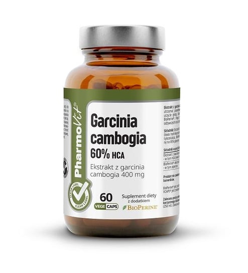 GARCINIA CAMBOGIA Suplement diety, 60 kaps. 31,38 g - PHARMOVIT (CLEAN LABEL) Pharmovit