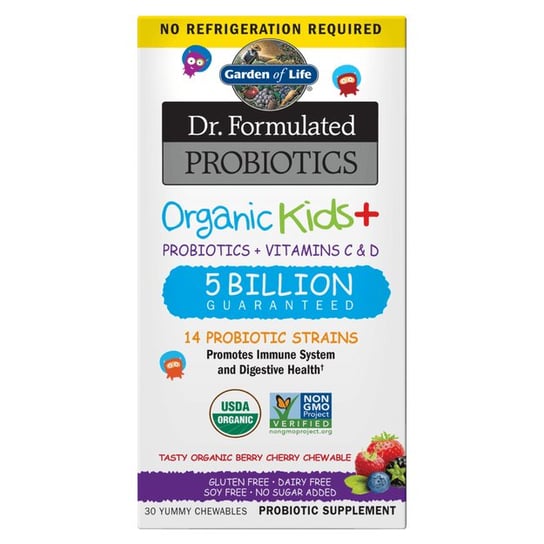 Garden of Life, Organic Kids + Probiotics + Vitamins C + D, 30 tab. Garden of Life