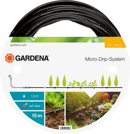 Gardena Micro-Drip-System - naziemna linia kroplująca 4,6 mm (3/16"), 15 m Gardena