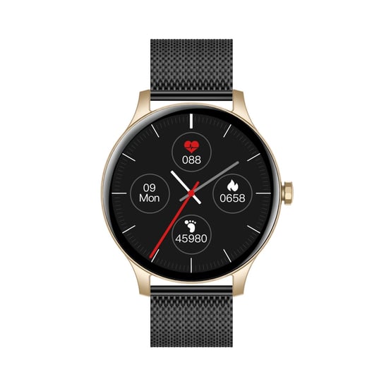 Garett, Smartwatch, Classy, złoto-czarny stalowy Garett