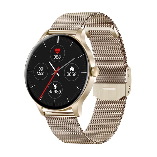 Garett, Smartwatch, Classy, złoty stalowy Garett