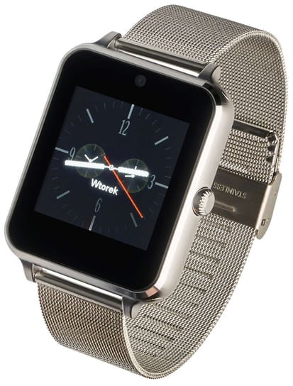 Garett, Smartwatch, G25 Plus srebrny, stalowy Garett