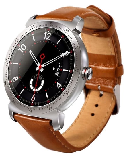 Garett, Smartwatch, GT20S, srebrny, skórzany Garett