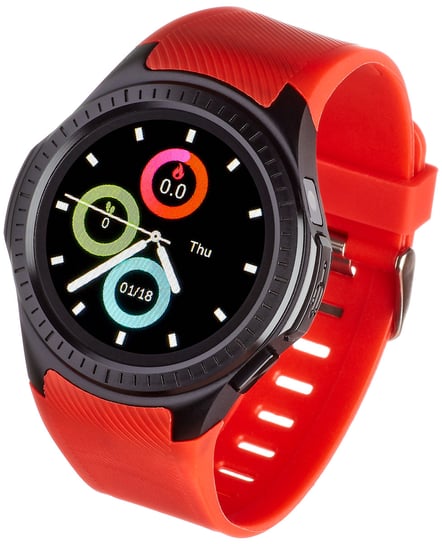 Garett, Smartwatch, Zegarek sportowy, Multi 3, czerwono-czarny Garett