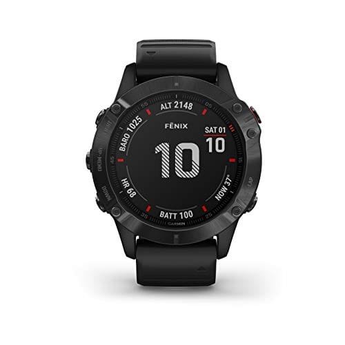 Garmin Fenix 6 Pro - Smartwatch Gps Z Pomiarem Tętna Na Nadgarstku, Długi Czas Pracy Baterii, Wodoszczelny, Odtwarzacz Muzyczny (Certyfikowany I Odnowiony) M Czarny Inna marka