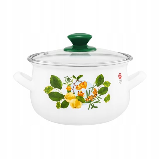 Garnek Emaliowany Z Pokrywką Pigwa 20 Cm 3,9 L Emalia Olkusz Inna marka
