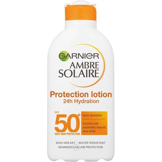 Garnier, Ambre Solaire Protection Lotion, Nawilżający balsam do opalania SPF50, 200 ml Garnier