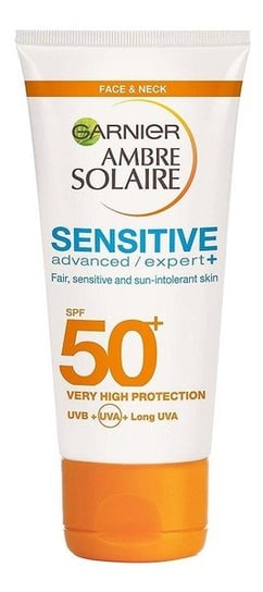 Garnier, Ambre Solaire Sensitive Advanced Face Protection, Krem ochronny do skóry twarzy i oczu SPF50+, 50 ml Garnier