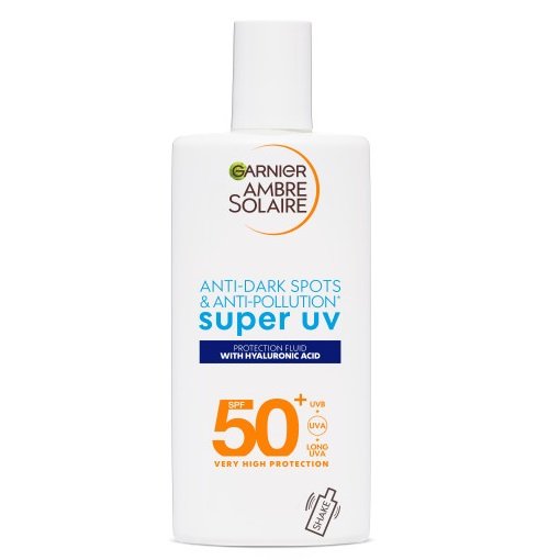 Garnier, Ambre Solaire Super UV, Fluid ochronny do twarzy przeciw przebarwieniom SPF50+, 40 ml Garnier