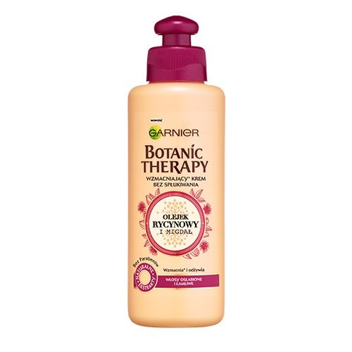 Garnier, Botanic Therapy, Krem bez spłukiwania, Olejek rycynowy i migdał, 250 ml Garnier