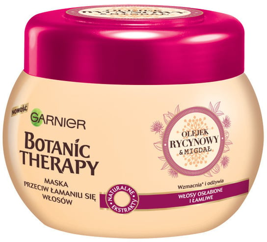 Garnier, Botanic Therapy, Maska wzmacnia włosy łamliwe, Olejek rycynowy i migdał, 300 ml Garnier