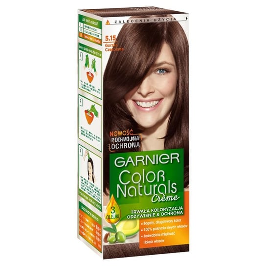 Garnier, Color Naturals Créme, Farba do włosów, 5.15 Gorzka czekolada Garnier