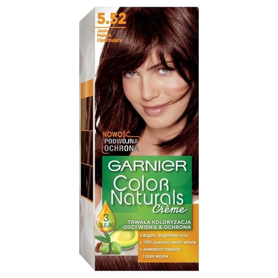 Garnier, Color Naturals Créme, Farba do włosów, 5.52 Jasny mahoń opalizujący Garnier