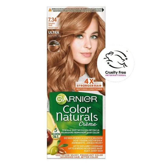 Garnier, Color Naturals Creme, Krem koloryzujący do włosów 7.34 Naturalna Miedź Garnier