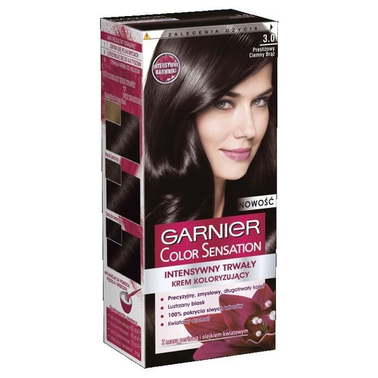 Garnier, Color Sensation, Krem koloryzujący, 3.0 Prestiżowy ciemny brąz Garnier