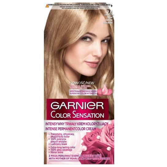 Garnier, Color Sensation, Krem koloryzujący, 7.0 Delikatnie opalizujący blond Garnier